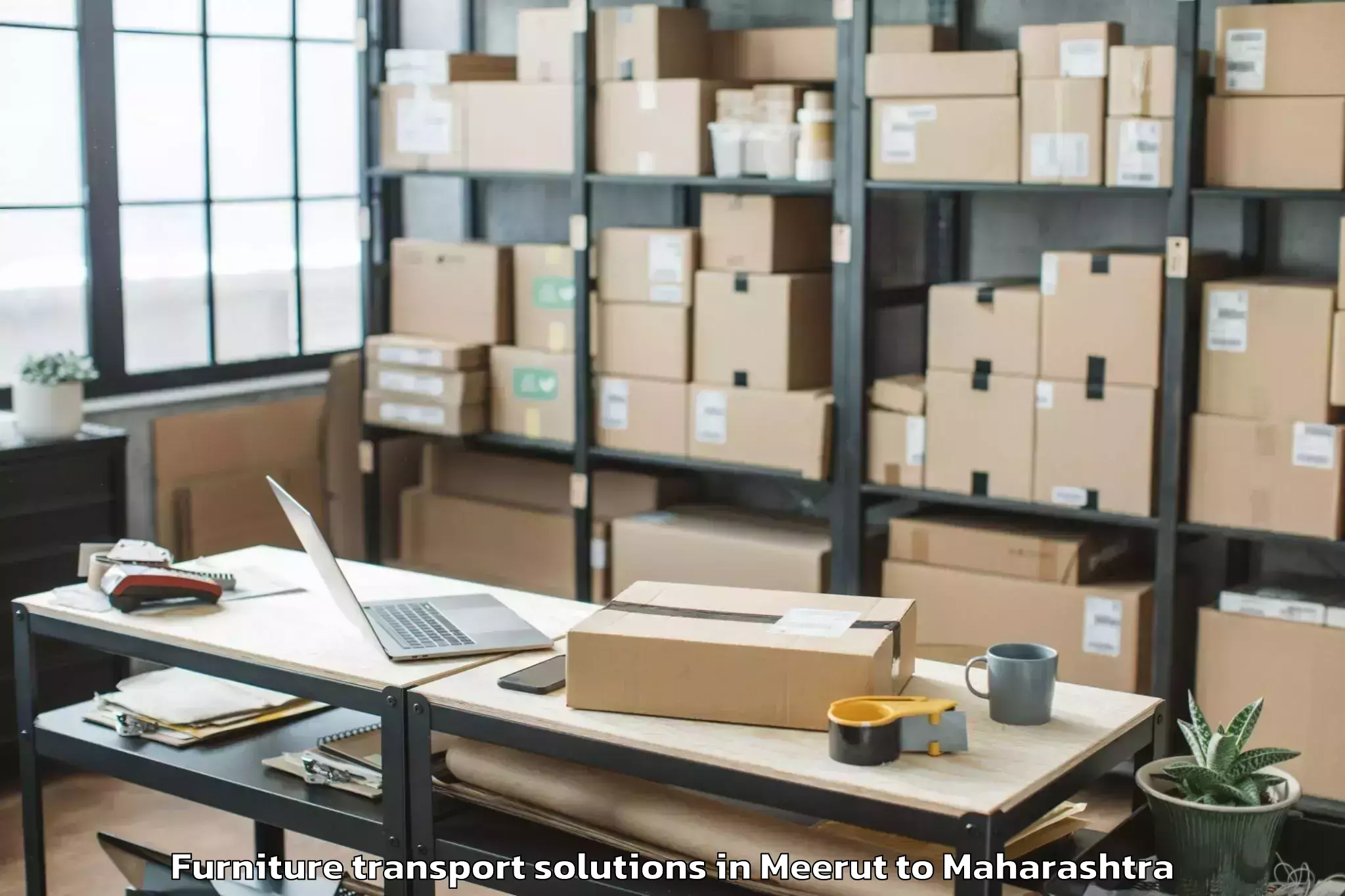 Book Meerut to Sironcha Furniture Transport Solutions Online